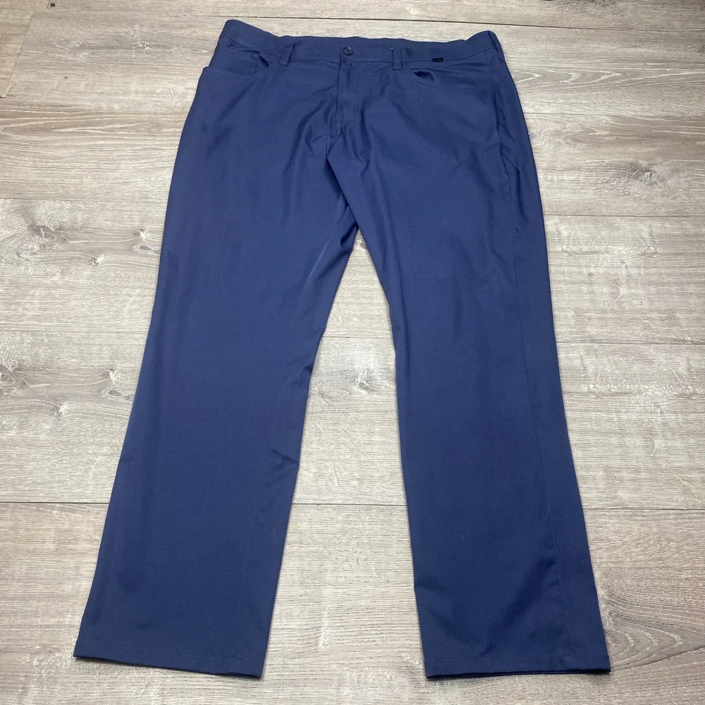 TravisMathew Mens 36 Golf Pants‎ Navy Blue Polyester Performance Trousers